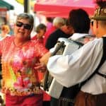 A couple dances to polka music at Newberry's annual OktoberFest